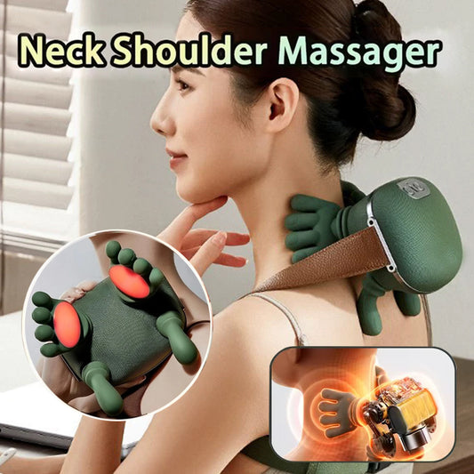 Electric Neck and Shoulder Massager - Wireless Kneading Pain Relief
