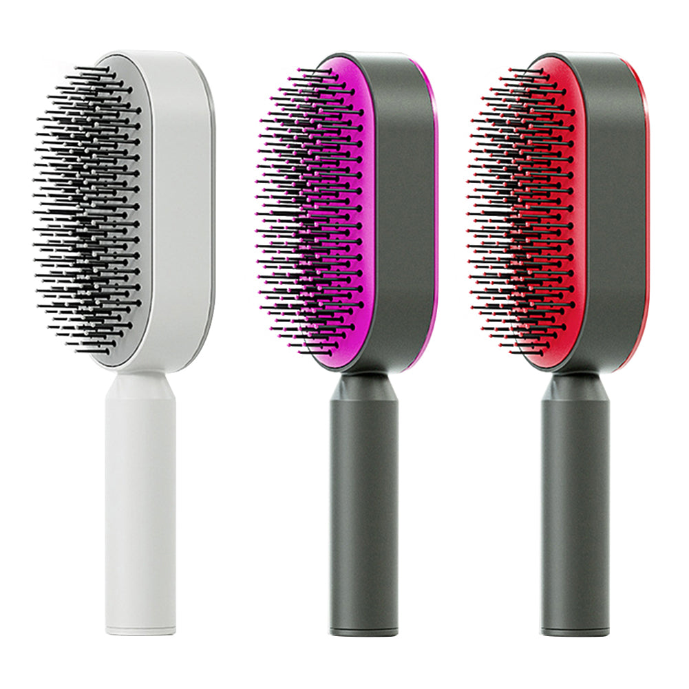 Self Cleaning Hair Brush - One-Key Cleaning Anti-Static Comb