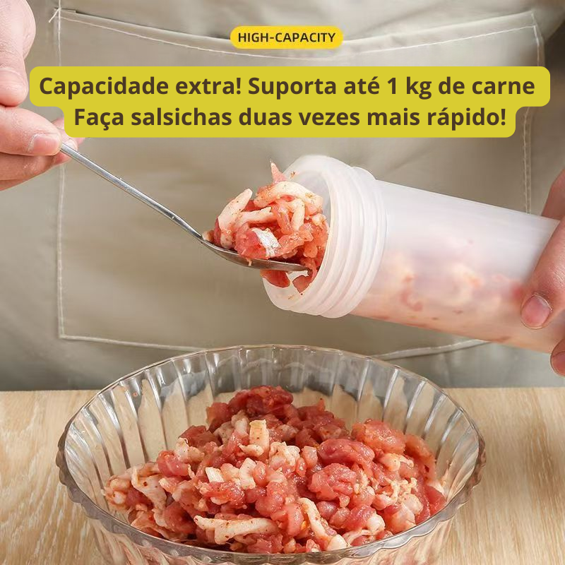 Máquina de Enchidos Manual Portátil com 3 Bicos
