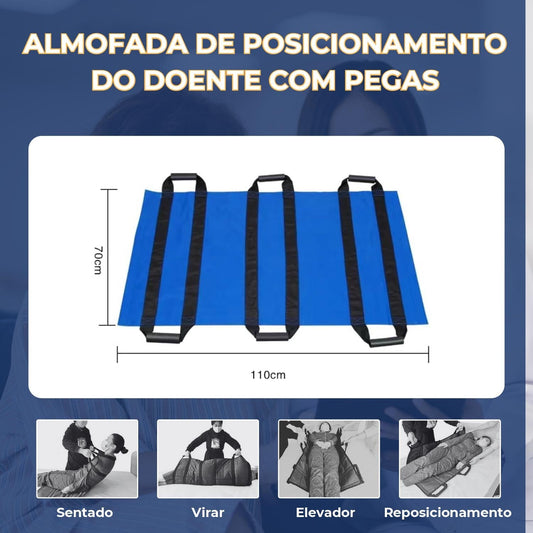 Tábua de Transferência de Doentes com 6 Pegas Reforçadas
