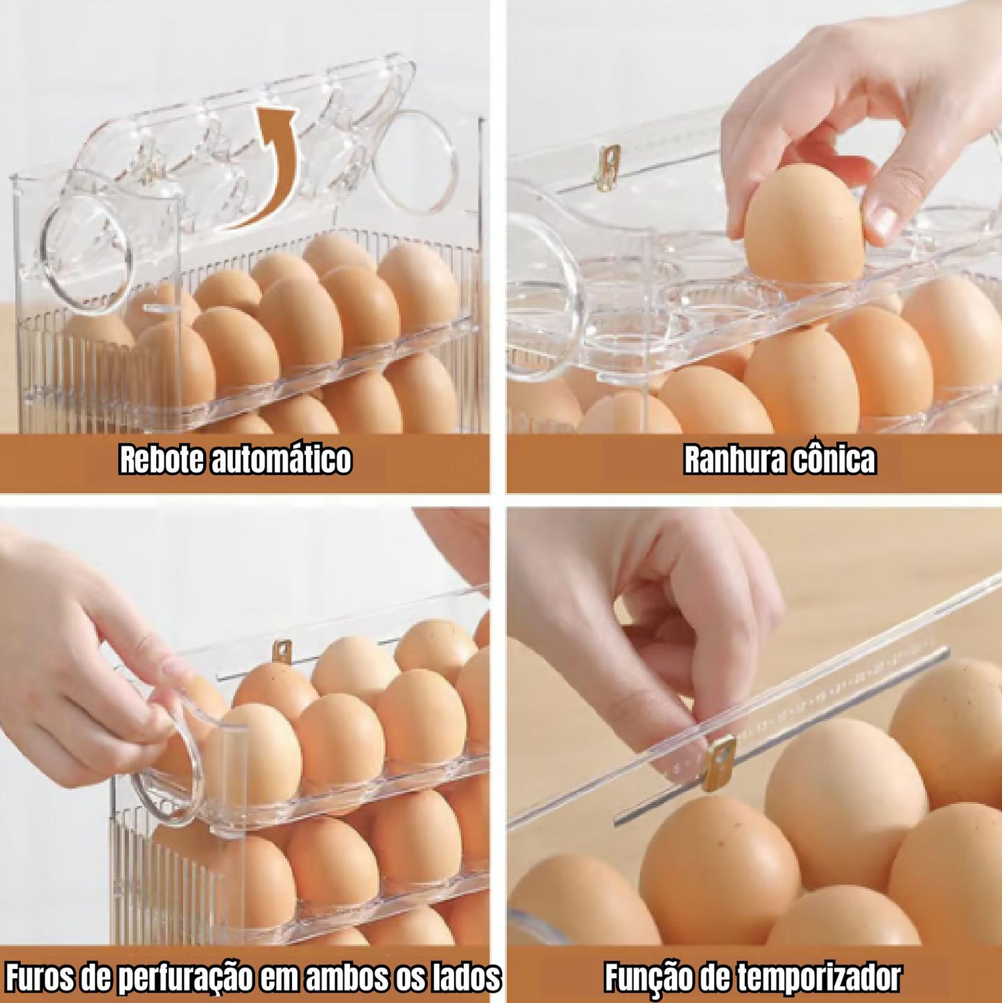 Tabuleiro para Ovos 3 Camadas - Inversão 90°