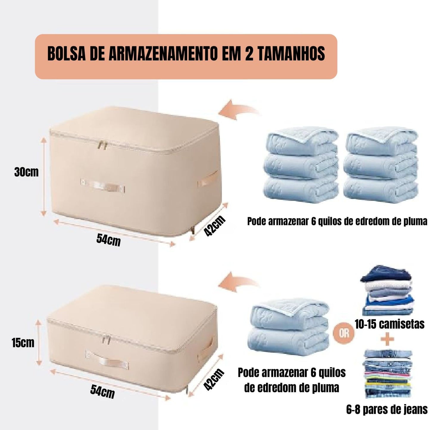 Bolsas Organizadoras de Compressão Automática (54x42x30cm)