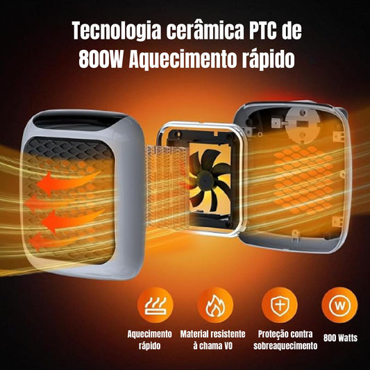 Aquecedor Handy Heater Turbo 800W - Compacto e Silencioso
