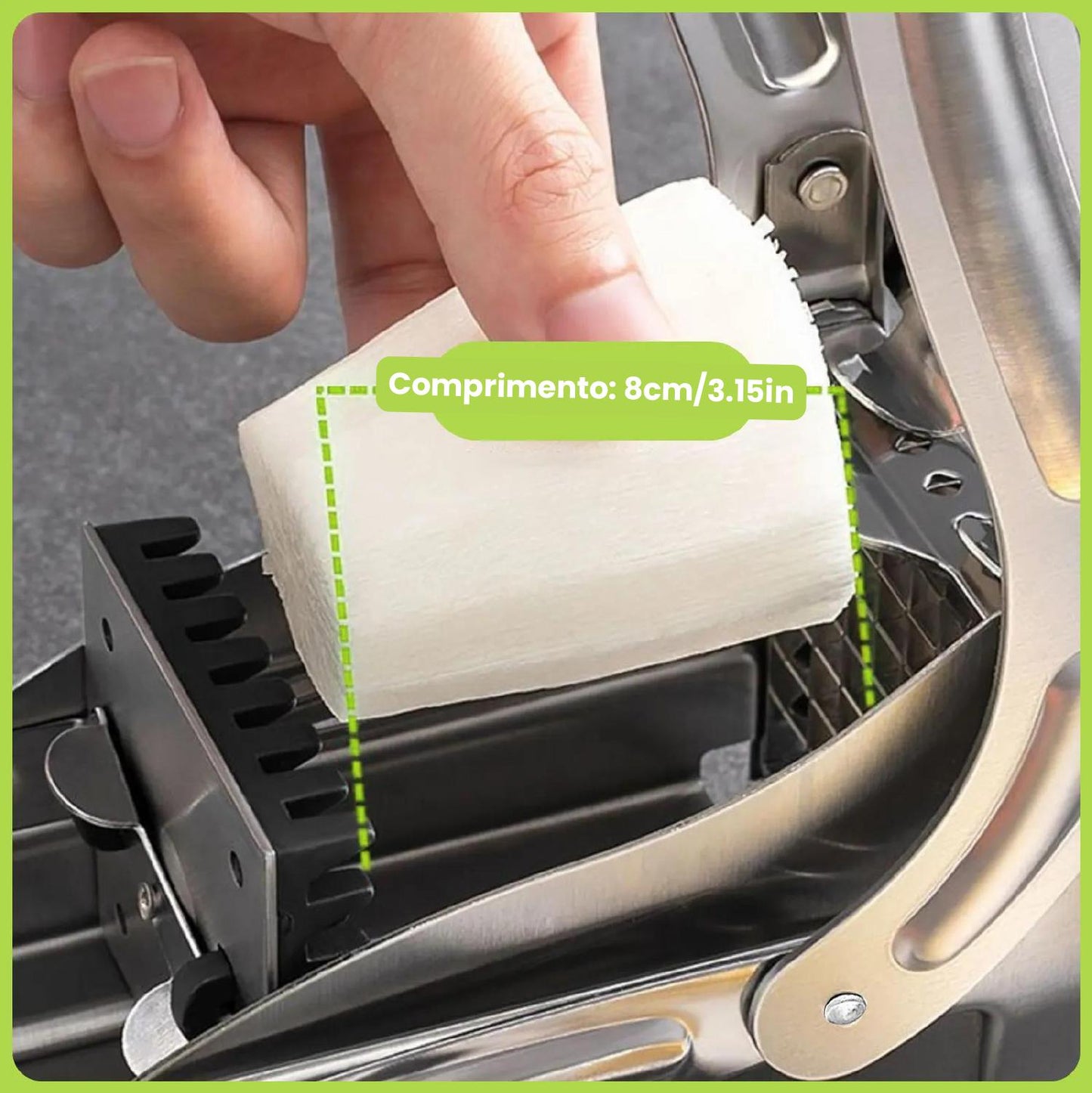 Cortador De Batatas E Legumes Em Aço Inoxidável.