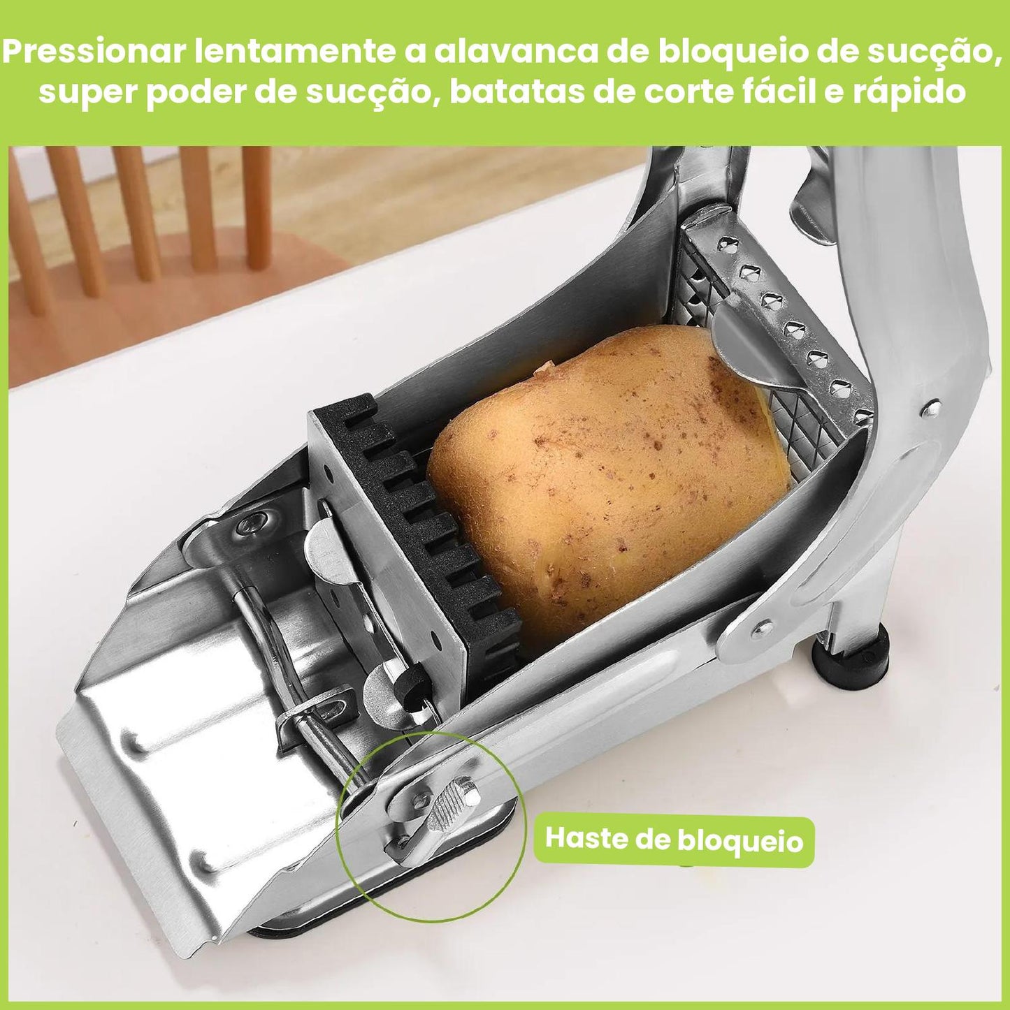 Cortador De Batatas E Legumes Em Aço Inoxidável.