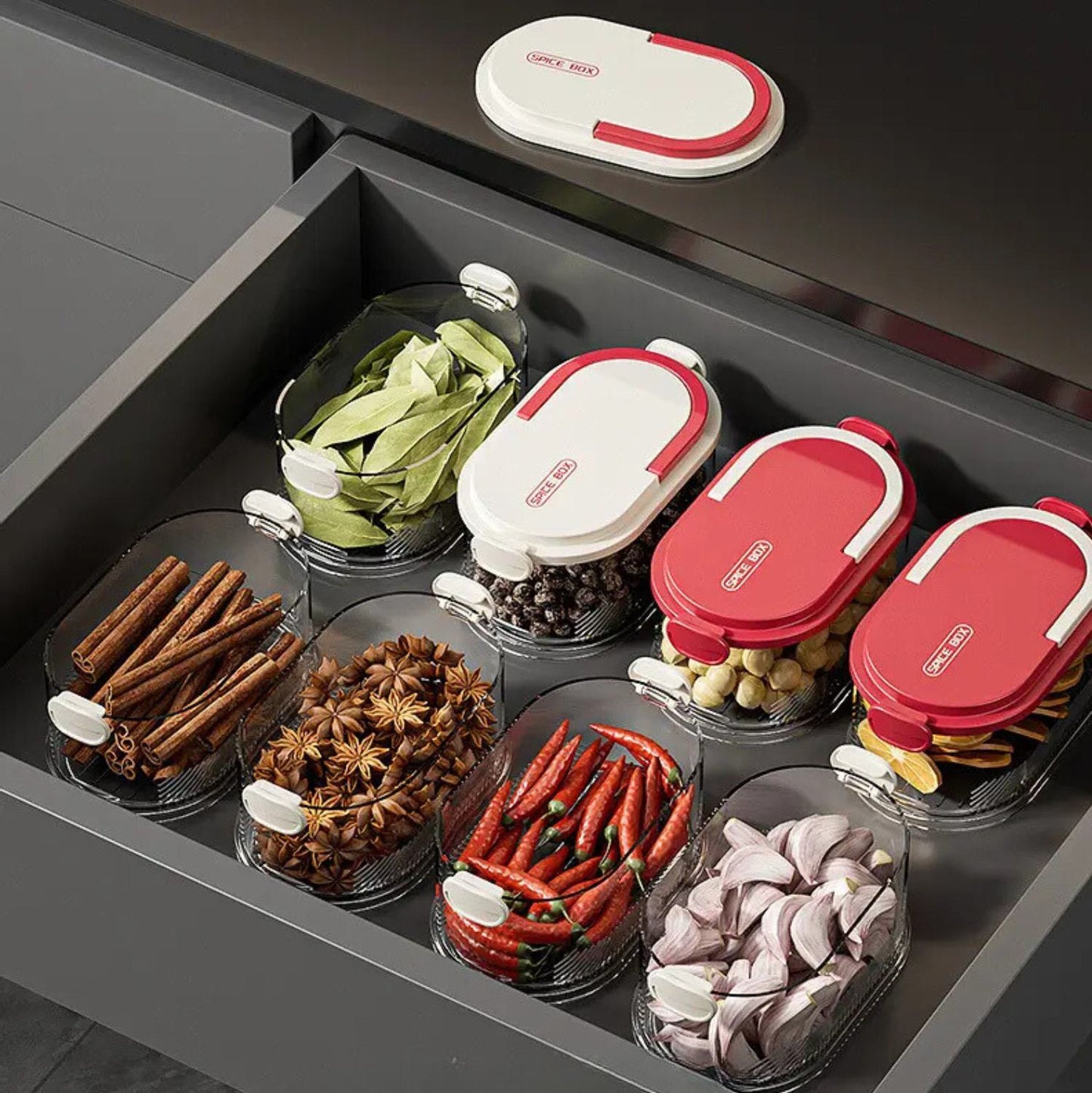 Potes Empilháveis 4 em 1 com Tampa Hermética – Mais Espaço, Mais Frescor