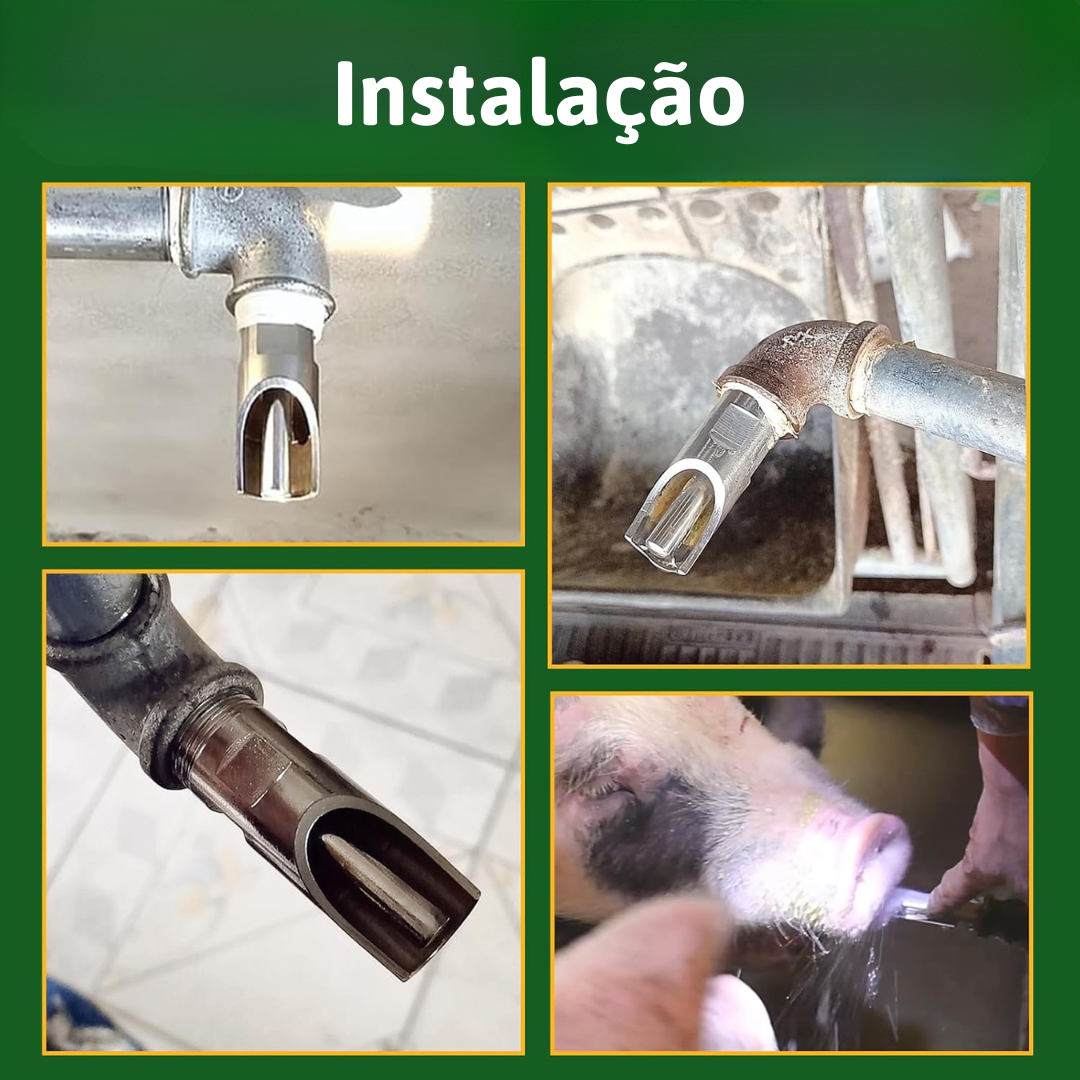 Bebedouro Automático em Inox 304 - Para Porcos, Cavalos e Ovelhas