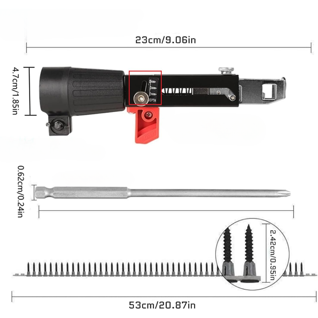 Adaptador para Berbequim em Aparafusadora - Com Fita de Parafusos