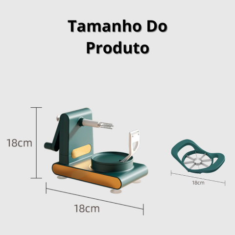 Descascador Multifrutas de Rotação Rápida - Com Cortador de Maçãs