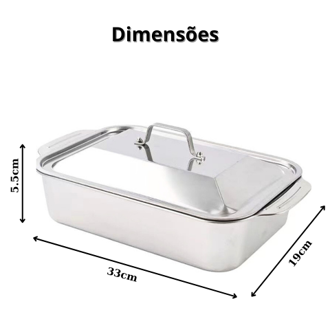 Tabuleiro Cozinha Aço Inox SUS304 - Grande