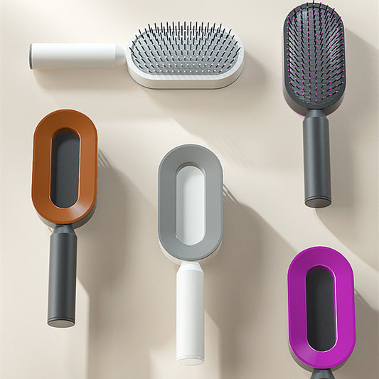 Self Cleaning Hair Brush - One-Key Cleaning Anti-Static Comb