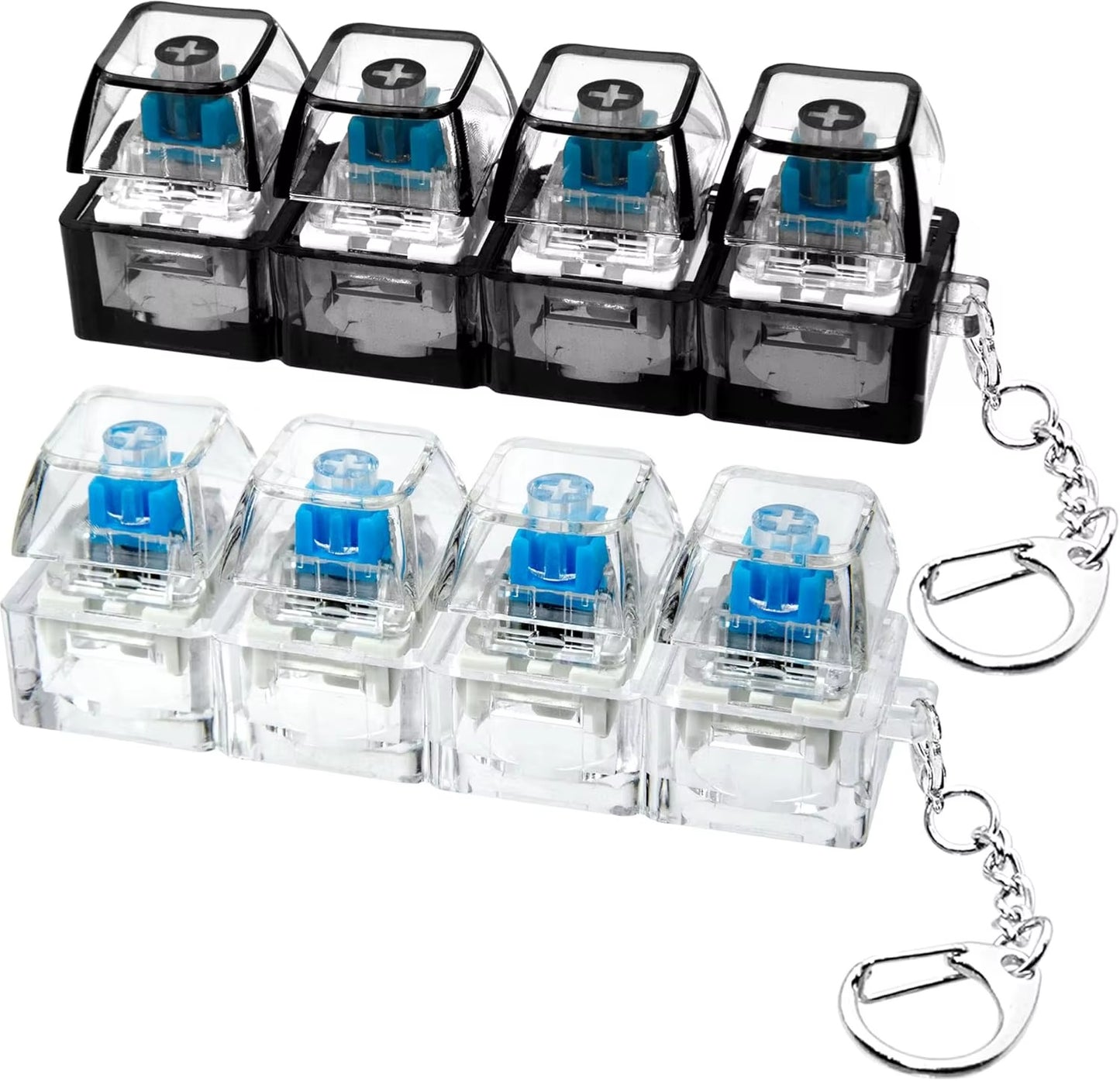 4Keys Mechanical Keyboard - Luminous Crystal Keycap Toy