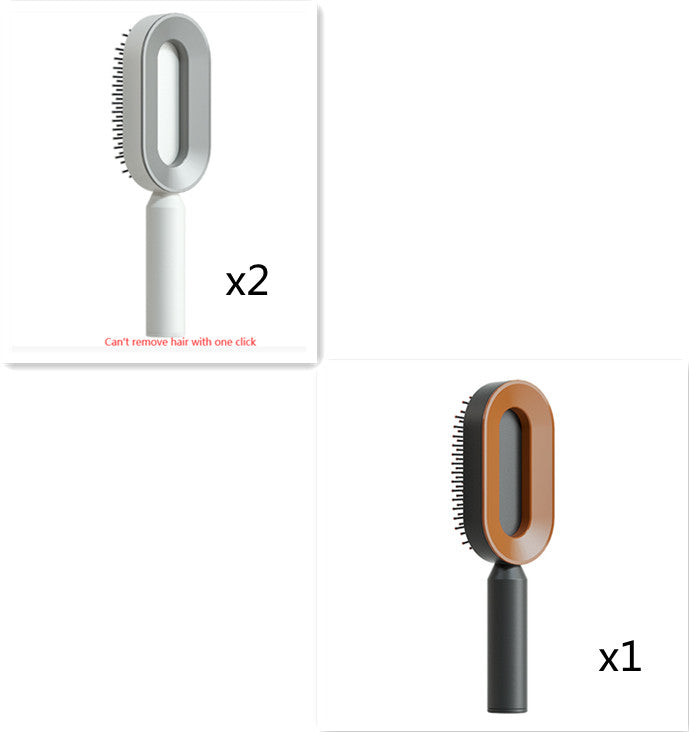 Self Cleaning Hair Brush - One-Key Cleaning Anti-Static Comb