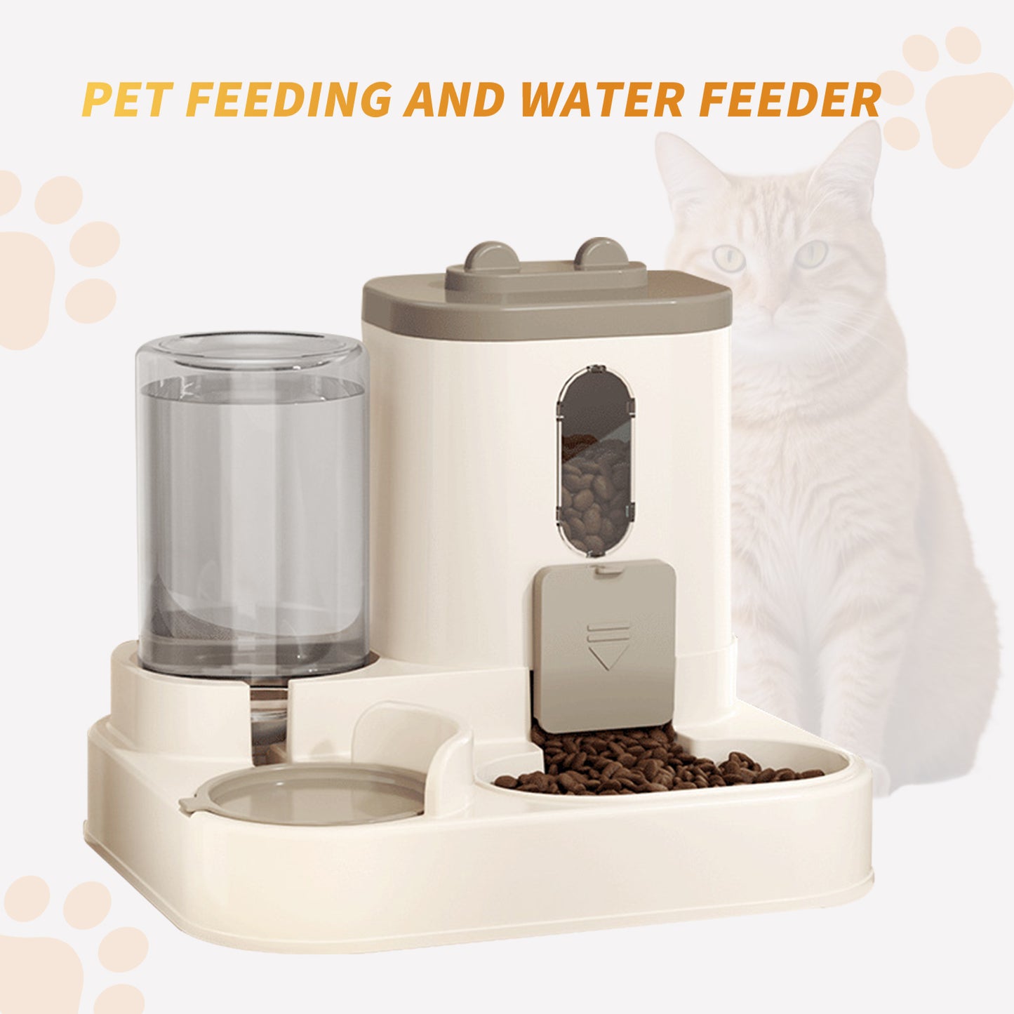 Fully Automatic 2-in-1 Cat Food Dispenser - Water & Food System