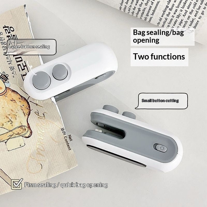Mini 2-in-1 Heat Sealer - USB Bag Sealer for Snacks & Food