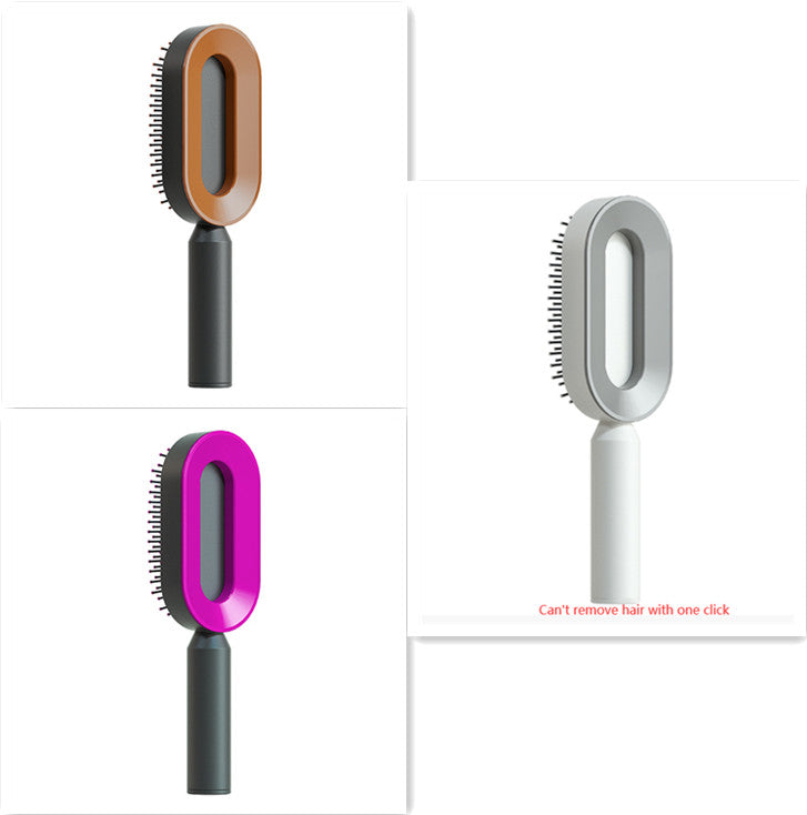 Self Cleaning Hair Brush - One-Key Cleaning Anti-Static Comb