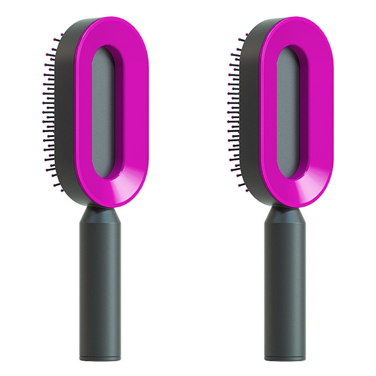 Self Cleaning Hair Brush - One-Key Cleaning Anti-Static Comb