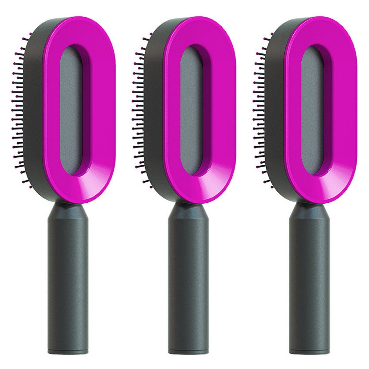 Self Cleaning Hair Brush - One-Key Cleaning Anti-Static Comb