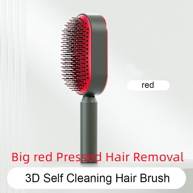 Self Cleaning Hair Brush - One-Key Cleaning Anti-Static Comb