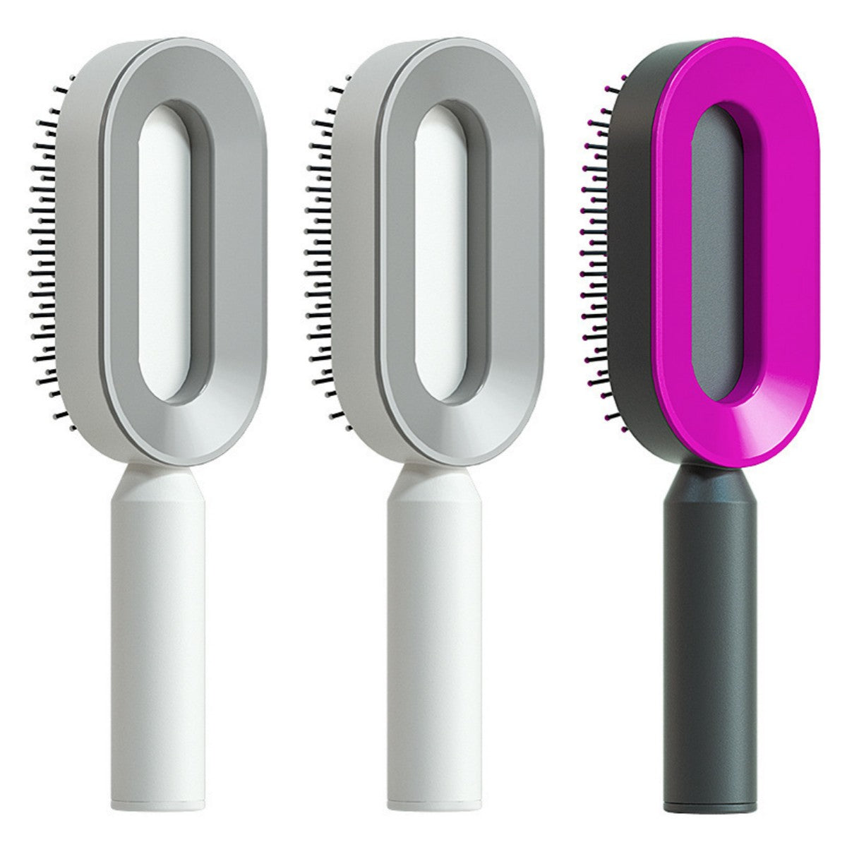 Self Cleaning Hair Brush - One-Key Cleaning Anti-Static Comb
