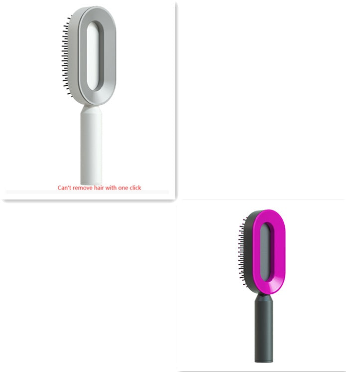 Self Cleaning Hair Brush - One-Key Cleaning Anti-Static Comb