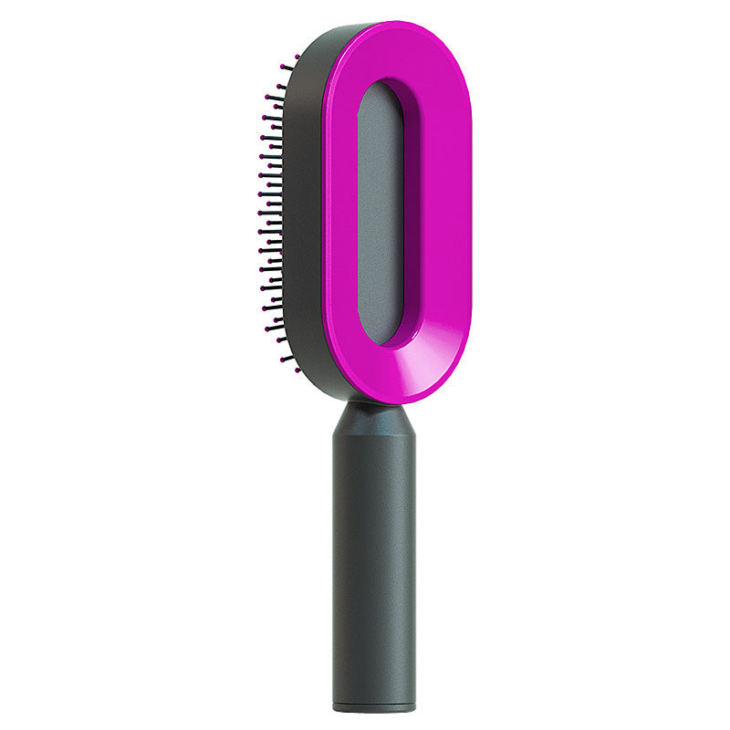 Self Cleaning Hair Brush - One-Key Cleaning Anti-Static Comb