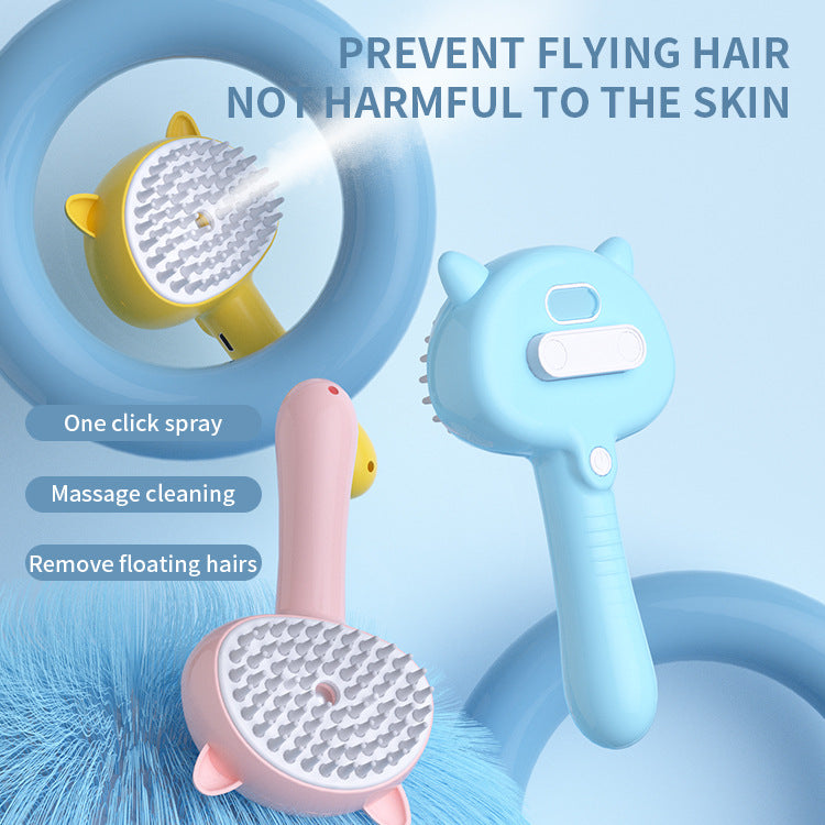 Hair Cleaning Brush With Mist for Pets