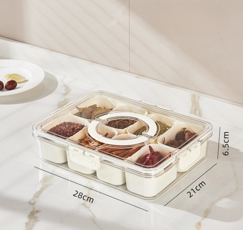 Caixa de Armazenamento com 8 Divisórias Multiuso